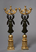 Six-Light Patinated and Gilt Bronze Candelabra
“Victory”
Claude Galle (1759 - 1815)
Paris, Empire period, circa 1810